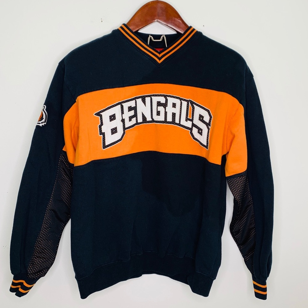 NFL Cincinnati Bengals Throw Back V Neck Sweater